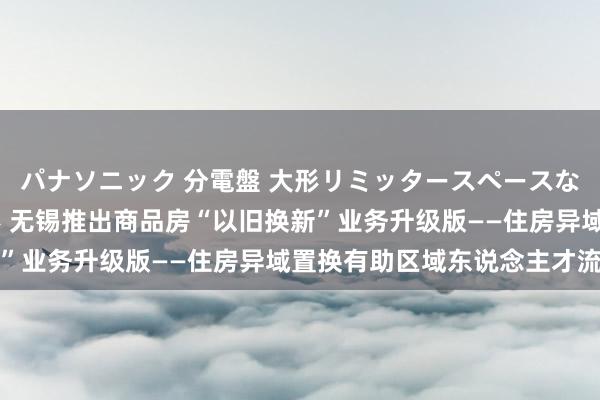 パナソニック 分電盤 大形リミッタースペースなし 露出・半埋込両用形 无锡推出商品房“以旧换新”业务升级版——住房异域置换有助区域东说念主才流动