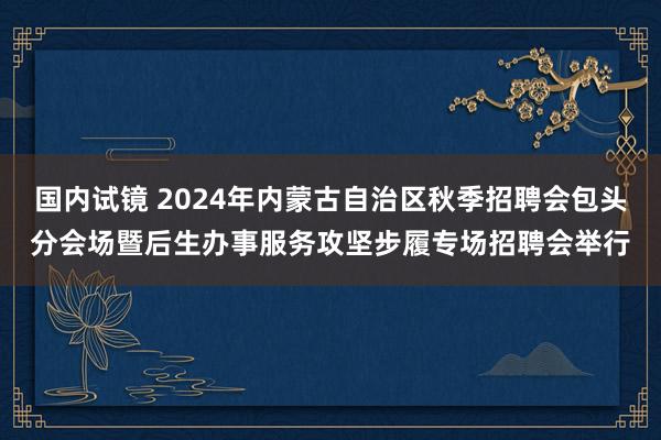 国内试镜 2024年内蒙古自治区秋季招聘会包头分会场暨后生办事服务攻坚步履专场招聘会举行