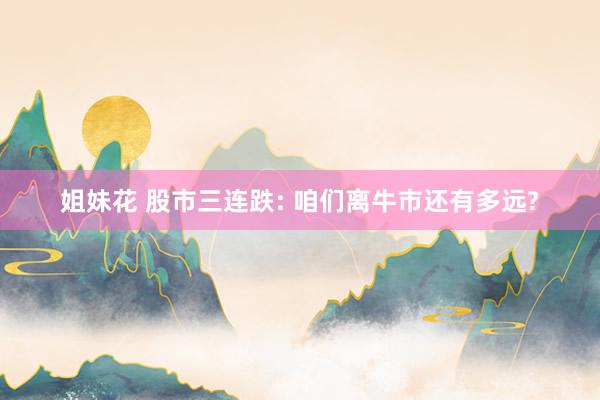 姐妹花 股市三连跌: 咱们离牛市还有多远?